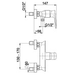 FLIP Sprchová baterie chrom