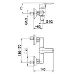 SELINE Sprchová baterie chrom