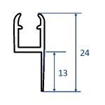 Těsnění RIKA - svislé mezi skla