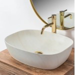 FLORENT ivory Umyvadlo na desku, mat