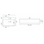 GRATIEN Umyvadlo na desku s otvorem pro baterii