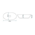 LEO Umyvadlo na desku oválné