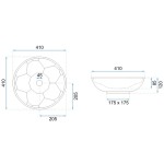 PRISCIL Umyvadlo na desku - lesk