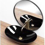 ROGER black Umyvadlo na skříňku oválné