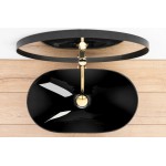 ROGER black Umyvadlo na skříňku oválné