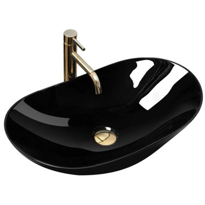 ROGER black Umyvadlo na skříňku oválné