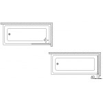 ONE 65 x 129 cm Vanová zástěna