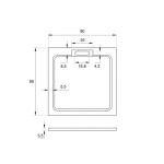 HARD 90x90x3,5 čtvercová mramorová vanička