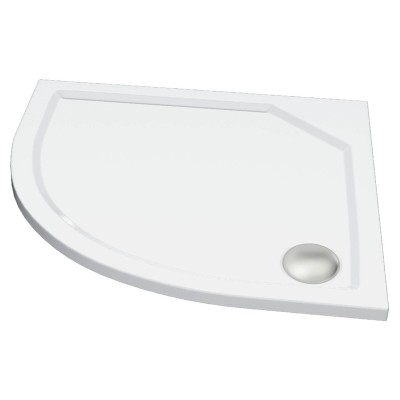 LAGO 90x90x3 čtvrtkruhová mramorová vanička