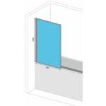 EVIKA gold 80 Vanová zástěna - pevná