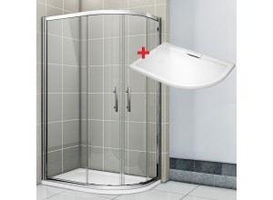 NATALI HARD 100x80 Clear Levý Sprchový kout asymetrický