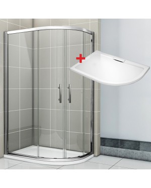 NATALI HARD 100x80 Clear Levý Sprchový kout asymetrický