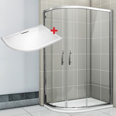 NATALI HARD 100x80 Clear Pravý Sprchový kout asymetrický