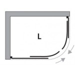 NATALI ROCKY 100x80 Clear Levý Sprchový kout asymetrický