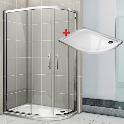 NATALI ROCKY 100x80 Clear Levý Sprchový kout asymetrický