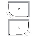 NATALI 100x80 Clear Sprchová zástěna asymetrická