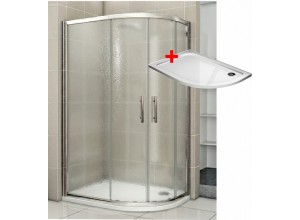 NATALI ROCKY 100x80 Grape Levý Sprchový kout asymetrický