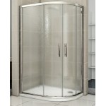 NATALI ROCKY 100x80 Grape Levý Sprchový kout asymetrický