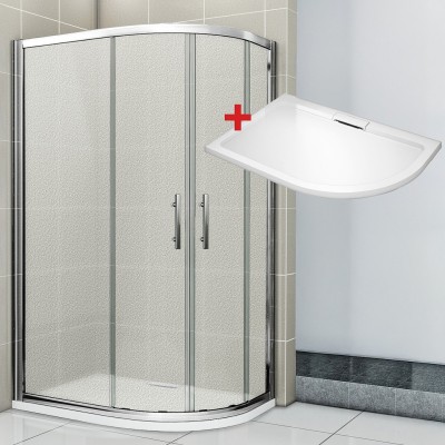 NATALI HARD 120x90 Grape Levý Sprchový kout asymetrický