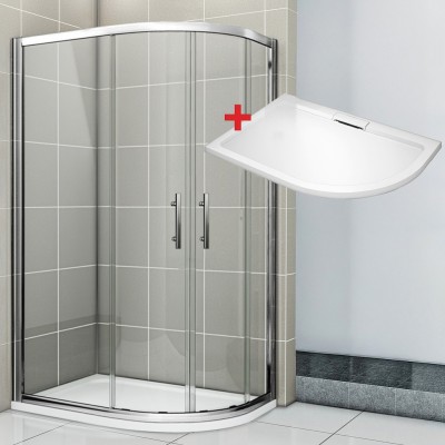 NATALI HARD 90x80 Clear Levý Sprchový kout asymetrický