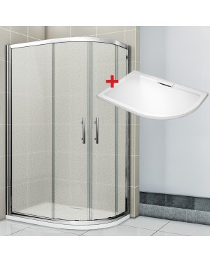 NATALI HARD 90x80 Grape Levý Sprchový kout asymetrický