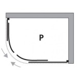 NATALI ROCKY 90x80 Grape Pravý Sprchový kout asymetrický