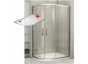 NATALI ROCKY 90x80 Grape Pravý Sprchový kout asymetrický