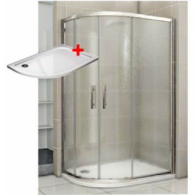 NATALI ROCKY 90x80 Grape Pravý Sprchový kout asymetrický