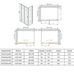 ADELA COMBI 105x70 Black Sprchová zástěna obdélníková