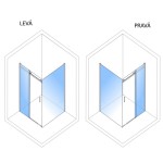 NOX COMBI 140x80 Levá Luxusní Sprchová zástěna