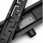 G-900 BLACK Sprchový odtokový podlahový žlab