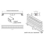 W-1000 N Well Sprchový odtokový podlahový žlab