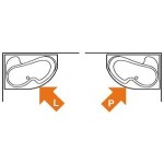 GELA 170 x 105 pravá Hopa akrylátová vana