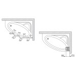 SEVEN Well 166,5 x 140 cm Vanová zástěna