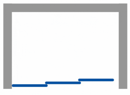 AFTER 120 Clear Třídílné posuvné sprchové dveře