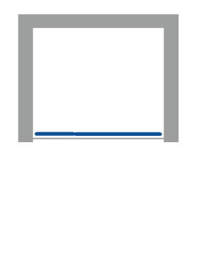 ALFA-V LINE Chrom 110 Čiré Sprchové dveře jednokřídlé s pevnou stěnou v rovině (85+30)