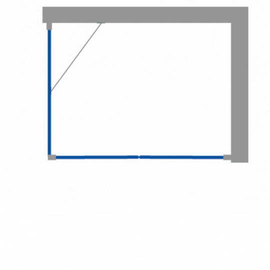 BETA COMBI Chrom 100x70 Clear Obdélníkový sprchový kout bez vaničky