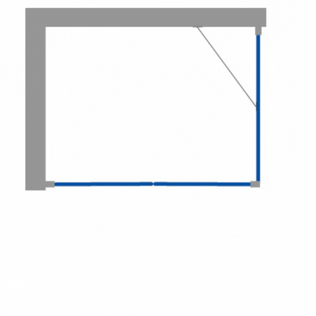 HANY COMBI 80x80 Grape Sprchová zástěna čtvercová