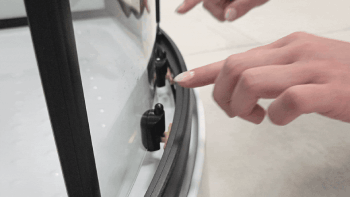 NOTRE 90 ČERNÝ Sprchový box čtvrtkruhový