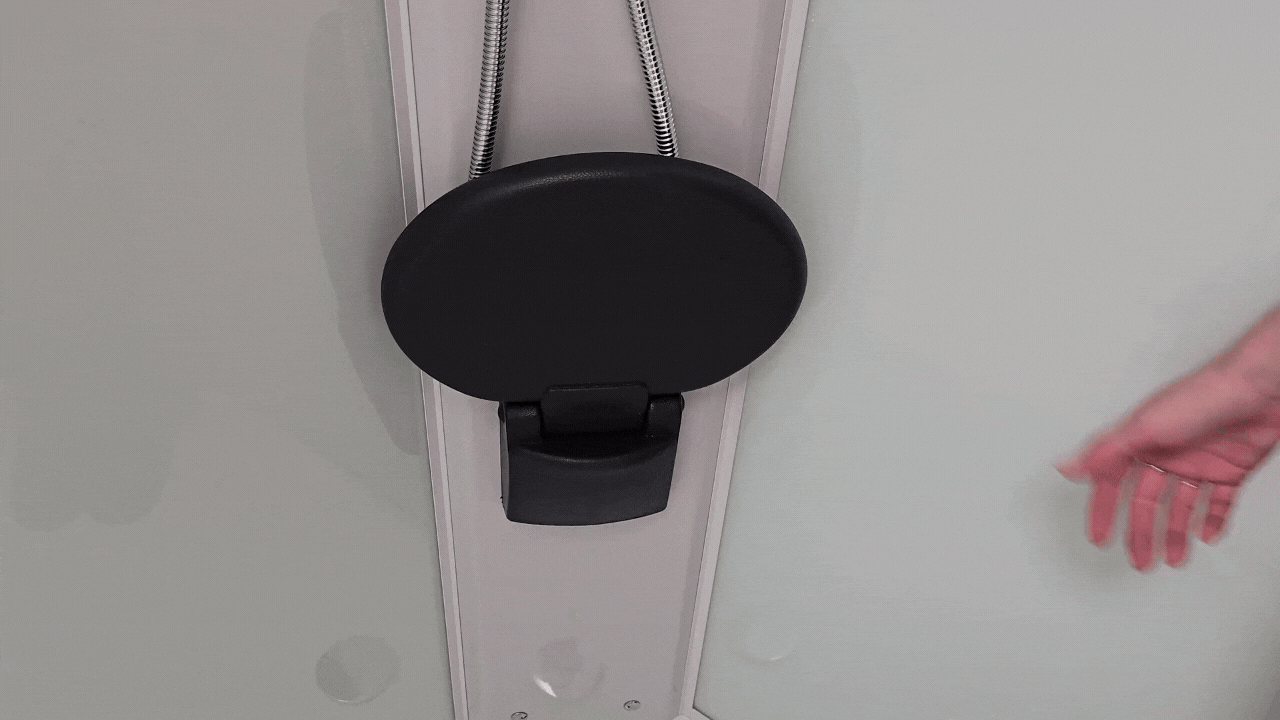 MILD 90 WHITE Sprchový box čtvrtkruhový s akrylátovou vaničkou a sedátkem