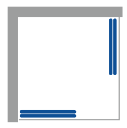 POINT Q ROCKY 80 Clear Čtvercový sprchový kout s mramorovou vaničkou