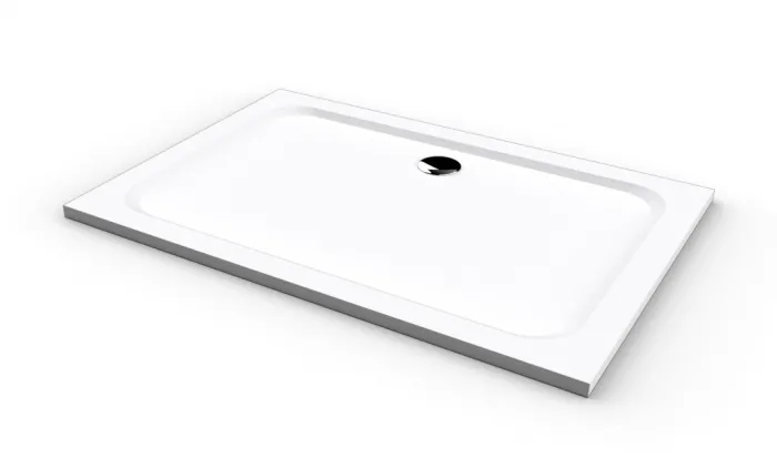 POINT ROCKY 90x80 Clear Obdélníkový sprchový kout s mramorovou vaničkou