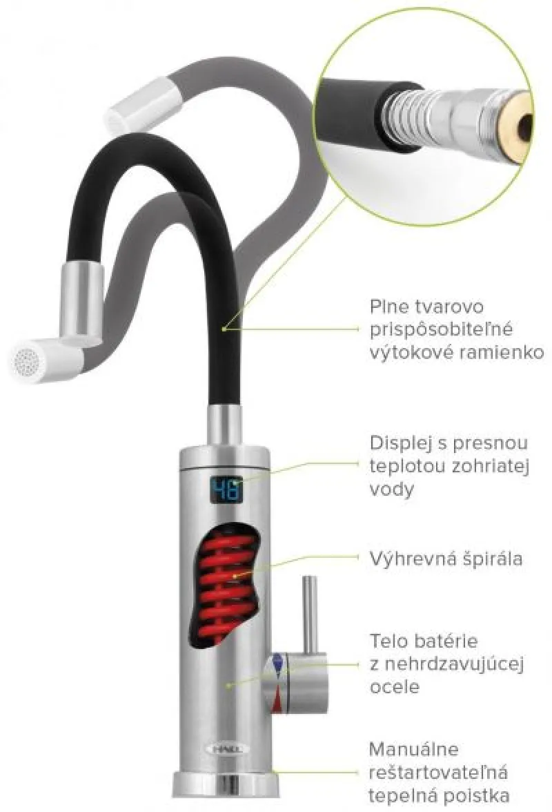 OB 500 Elektrická přímoohřevná vodovodní baterie