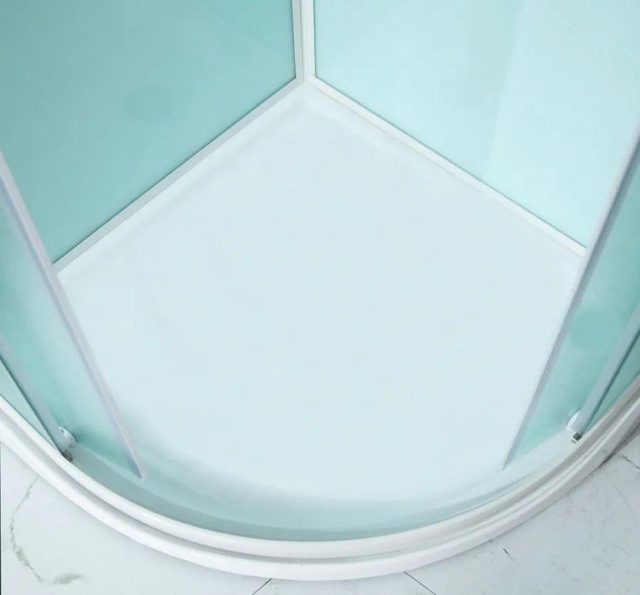 NOTRE ROCKY 100 BÍLÝ Sprchový box čtvrtkruhový s mramorovou vaničkou