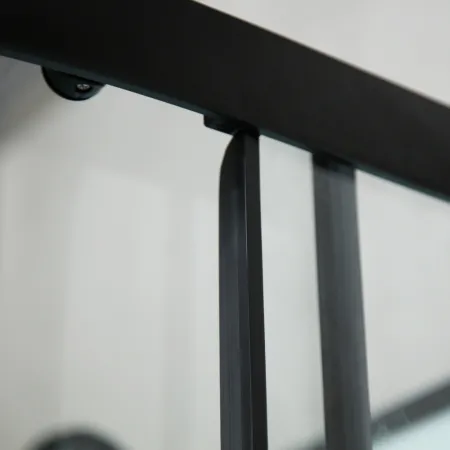 GLASS 120x80x225 Černý Masážní sprchový box obdélníkový