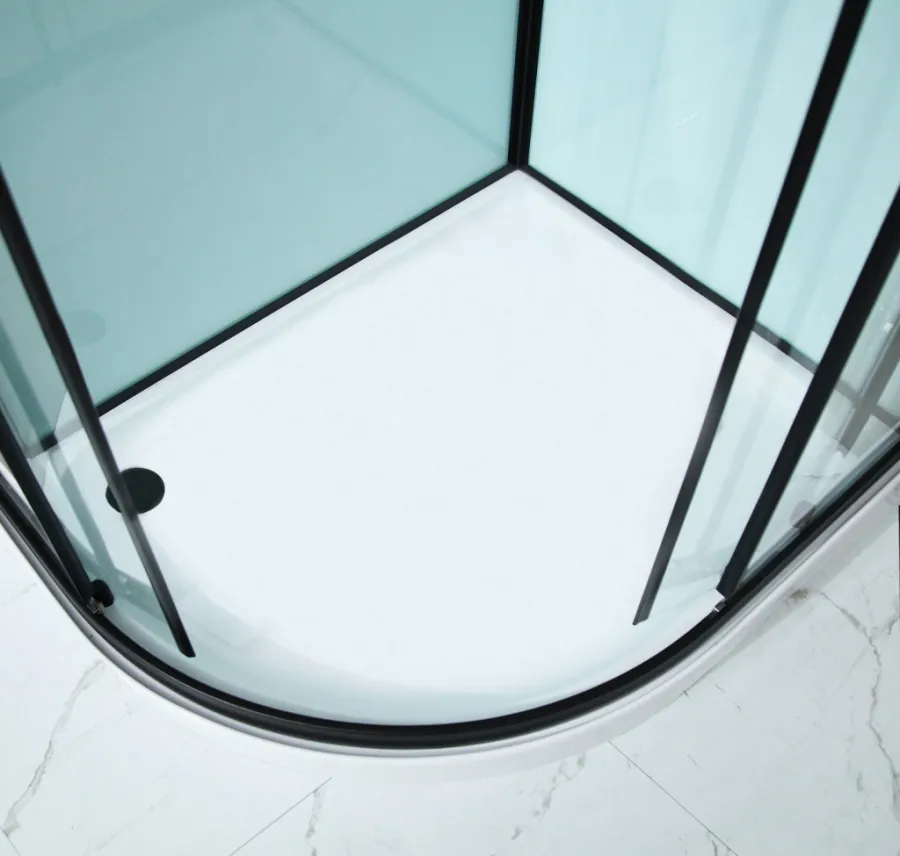 NOTRE AS-P ROCKY 100x80 ČERNÝ Sprchový box asymetrický - pravé provedení