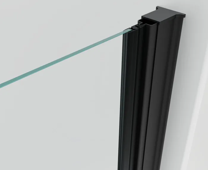 ALFA Black 75 Čiré Sprchové dveře do niky jednokřídlé černé