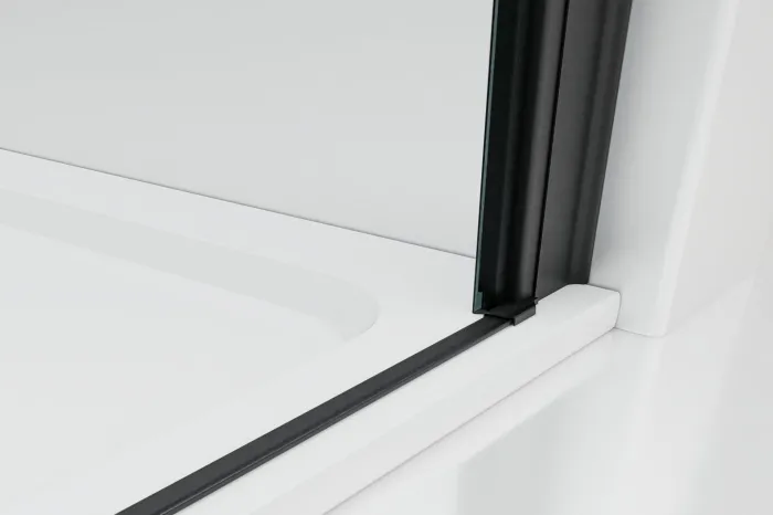 ALFA LINE Black 115 Grape Sprchové dveře jednokřídlé s pevnou stěnou v rovině (85+30)