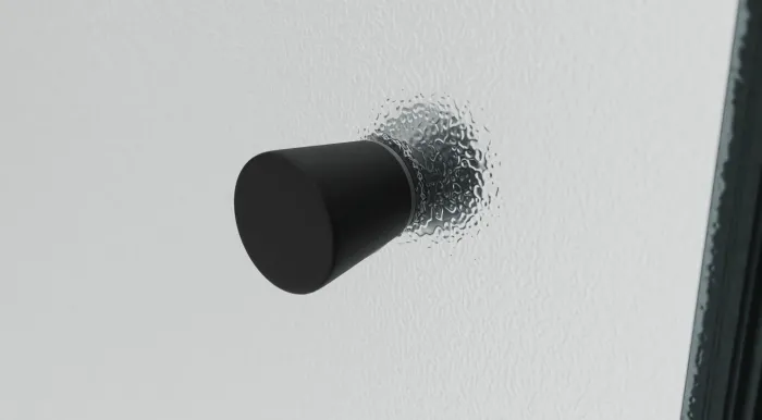 ALFA-V LINE Black 110 Grape Sprchové dveře jednokřídlé s pevnou stěnou v rovině (85+30)