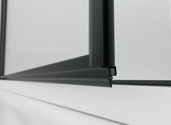 ALFA LINE Black 115 Grape Sprchové dveře jednokřídlé s pevnou stěnou v rovině (85+30)